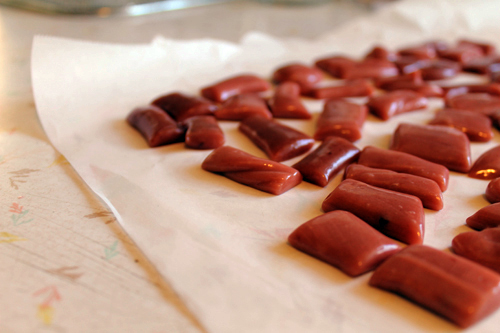 red currant taffy pieces