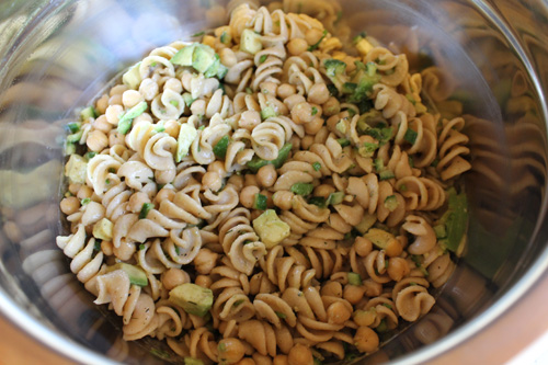 Vegan Avocado Chickpea Pasta Salad