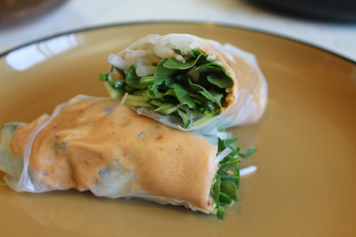 Vegan Spicy Peanut Salad Rolls