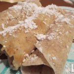 Vegan English-Style Pancakes all rolled up in sugar and lemon