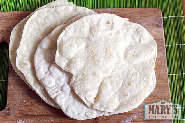 4 vegan flour tortillas