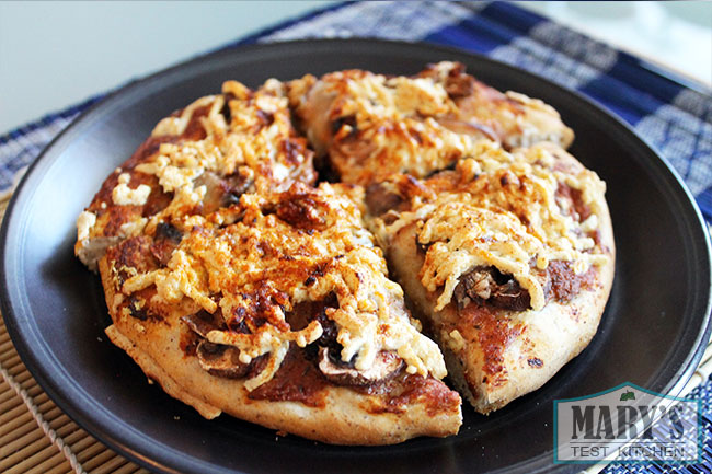 vegan mushroom pizza