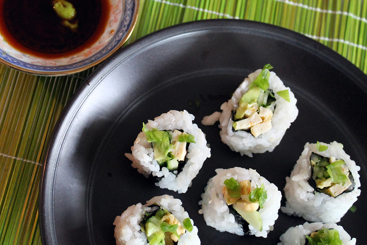 Vegan California Rolls and Uramaki Sushi Technique for Beginners Mary