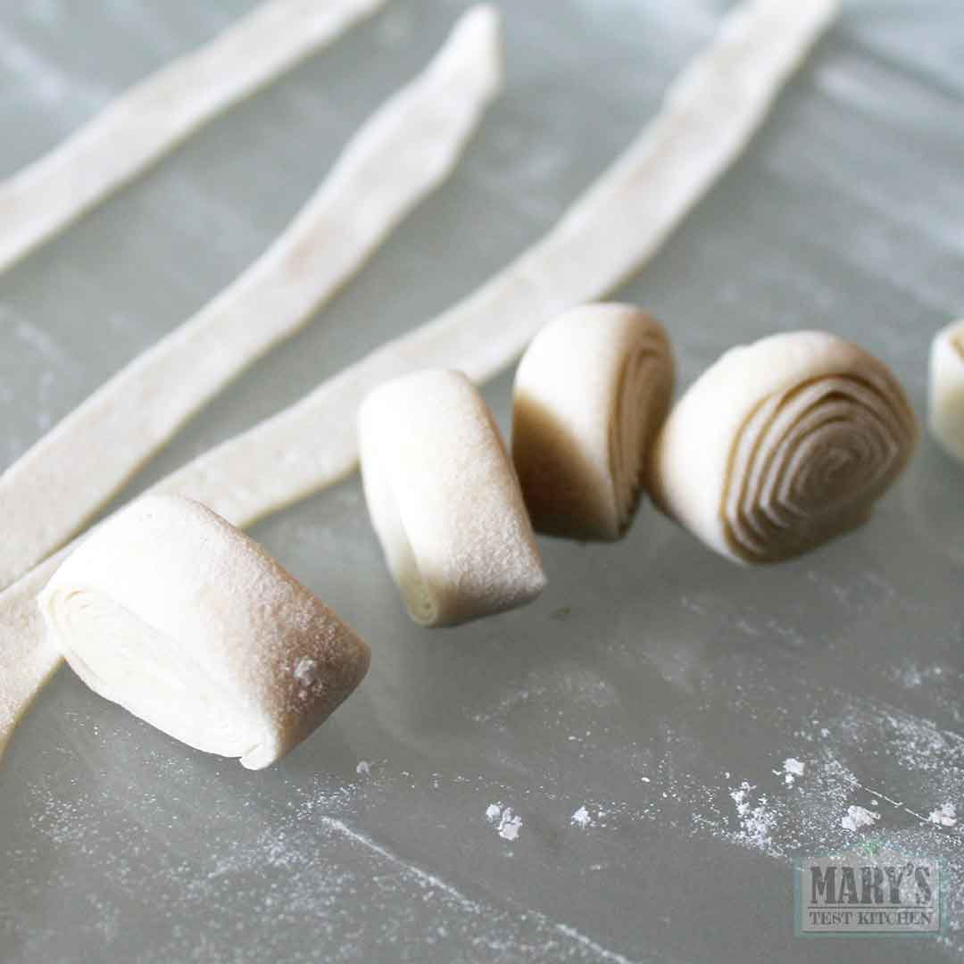 fresh cut fresh pasta dough