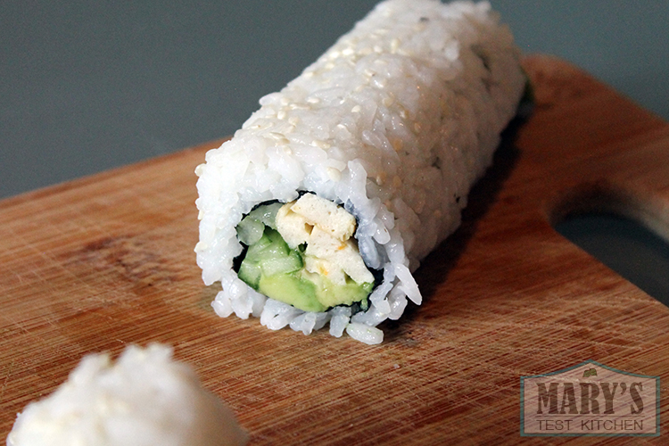 Vegan California Rolls and Uramaki Sushi Technique for Beginners