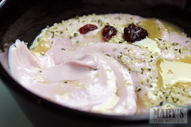 Strawberry Silken Tofu Breakfast Pudding