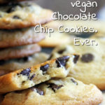 stack of vegan chocolate chip cookies