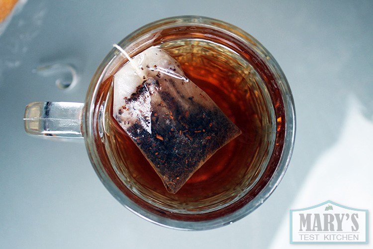 birds eye view of cup of tea