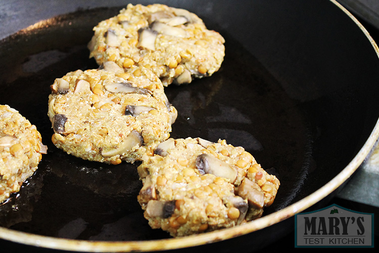 vegan-burgers-lentils-mushrooms-frying