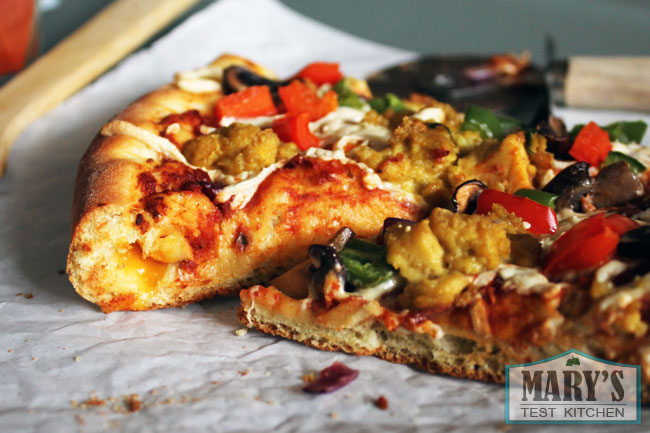 Vegan Stuffed Crust Pizza