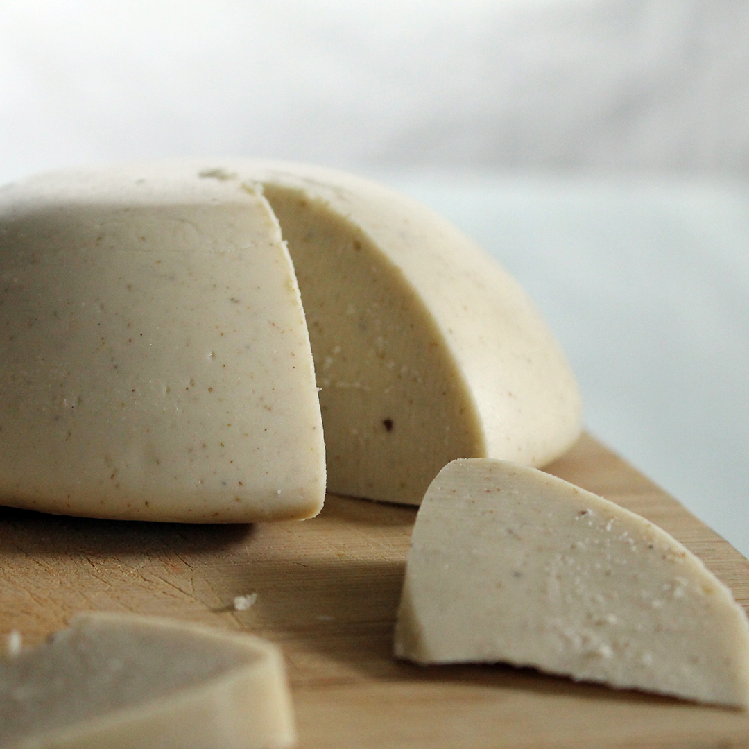 garlic herb aquafaba cheese