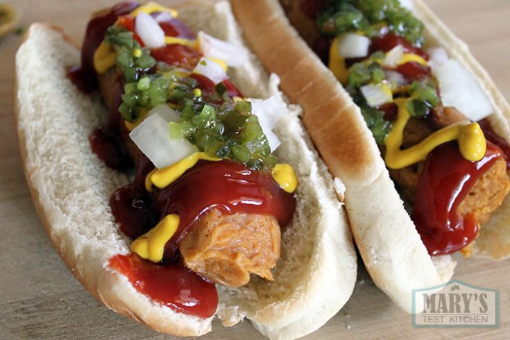 Vegan Hot Dogs #2 / Paprika Seitan Sausages