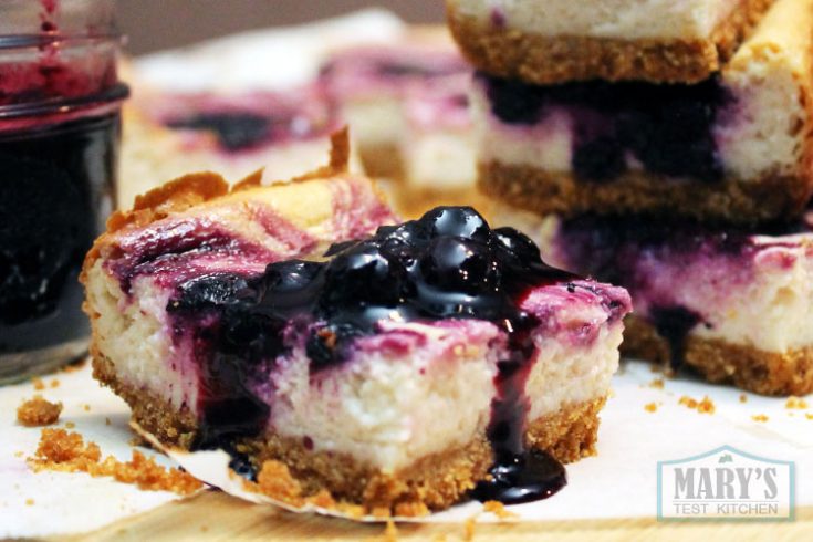 Easy Baked Vegan Cheesecake with Blueberry Compote