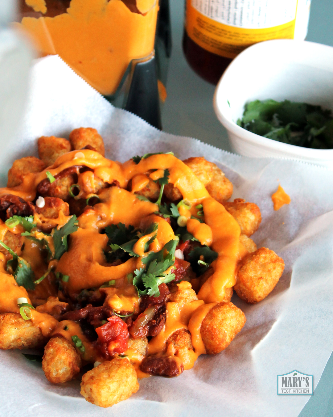 vegan tater tot nachos