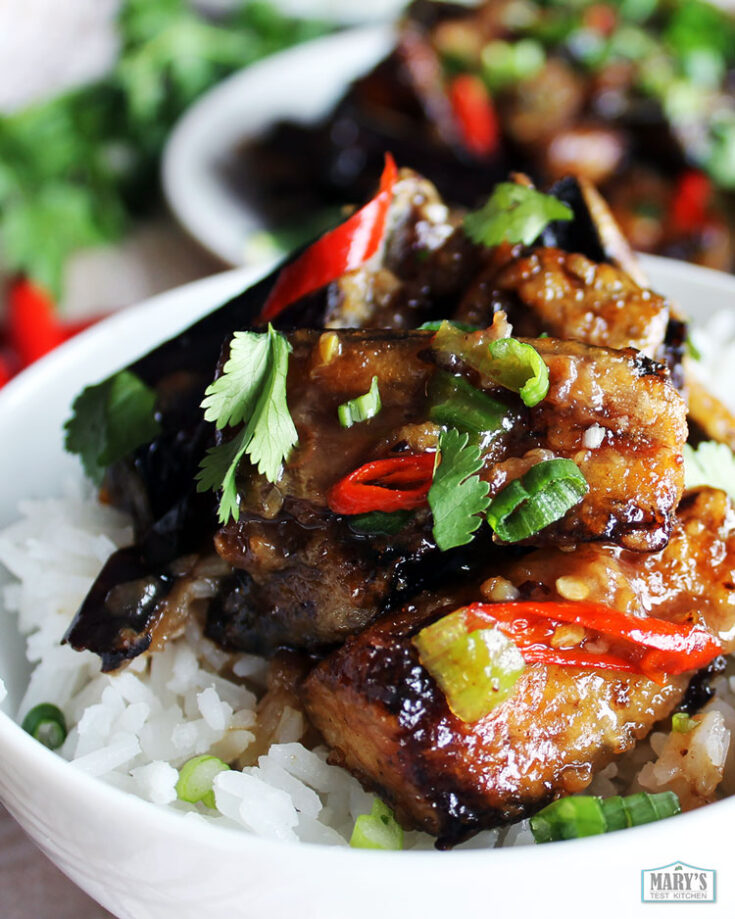 Deep Fried Chinese Eggplant with Spicy Garlic Sauce Recipe