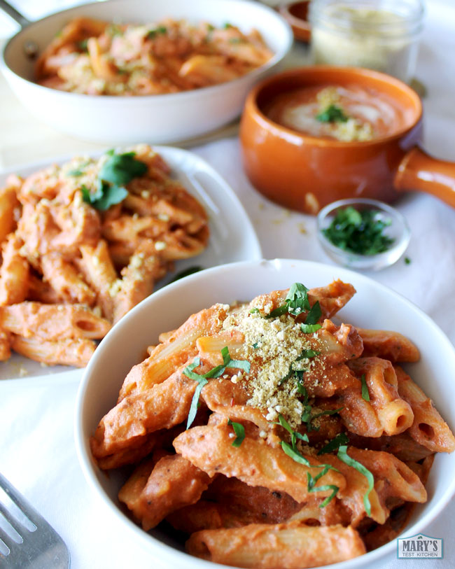 vegan rosé penne pasta