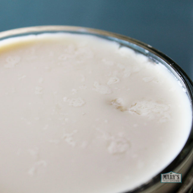 Slightly curdled soy milk