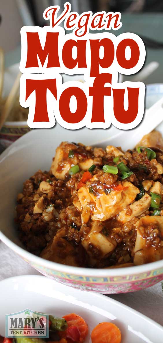 pinterest image for vegan mapo tofu