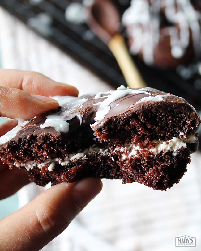 vegan tuxedo cake doughnuts bitten