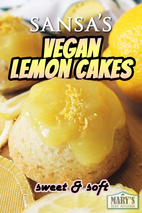 Pin Sansa's Vegan Lemon Cakes Recipe