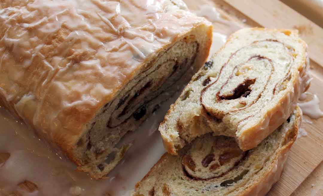 Vegan Raisin Bread with Icing Mary's Test Kitchen