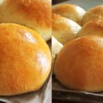 shiny baked giant vegan milk bread buns