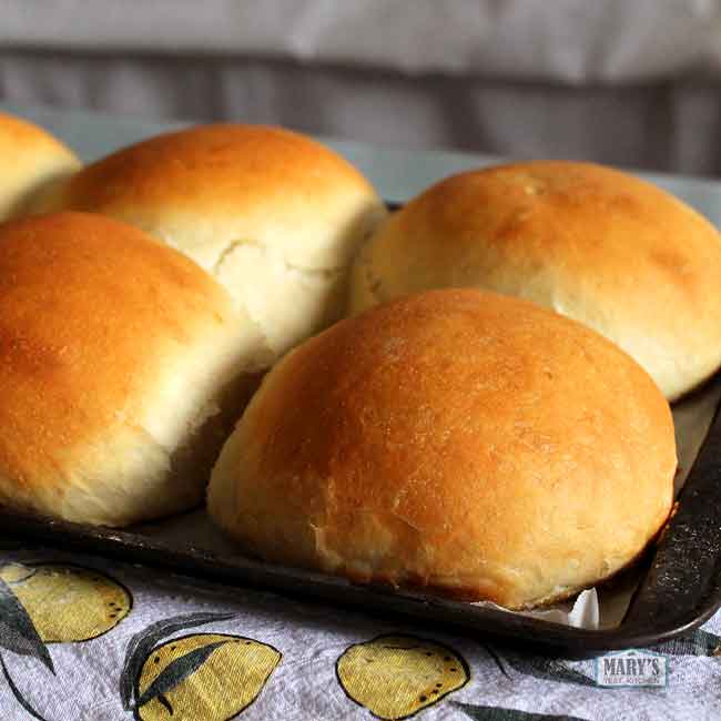 fresh baked giant milk bread buns