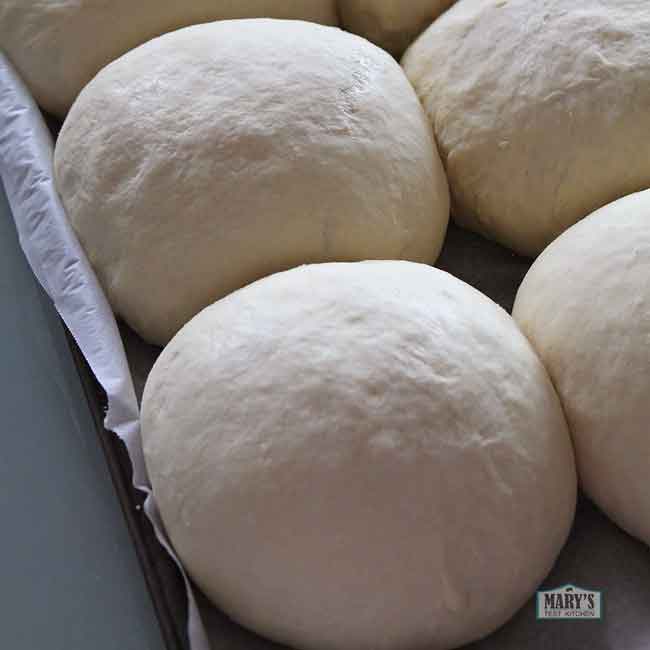Risen giant vegan milk bread bun dough