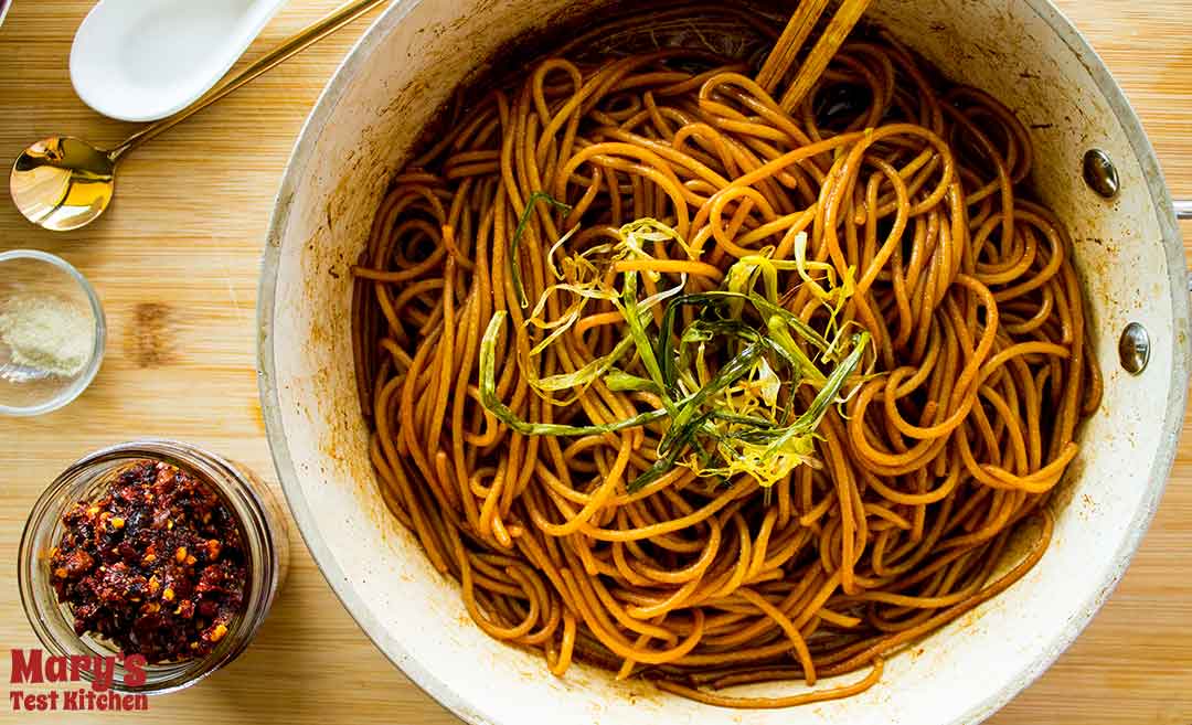 Easy Green Onion Oil Noodles (Cong You Mian) Mary's Test Kitchen