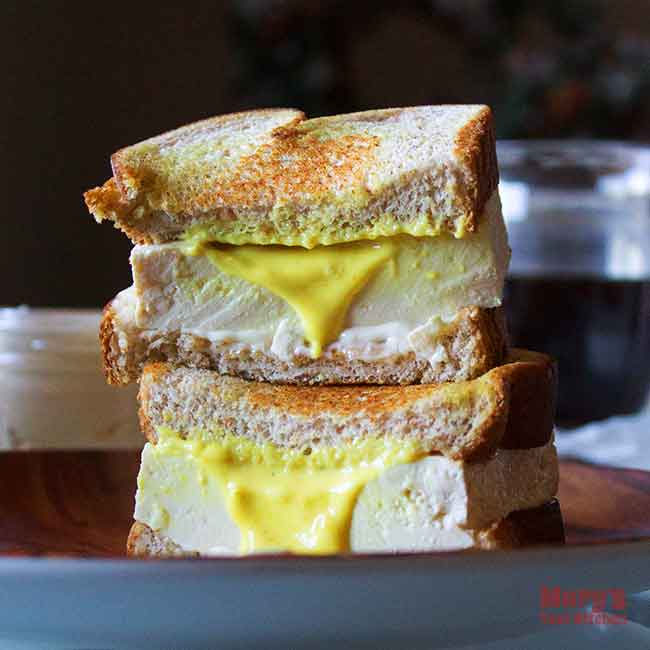 vegan poached egg sandwiches