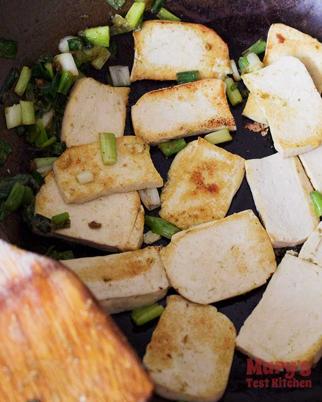 pressed tofu in lemongrass tofu stir-fry