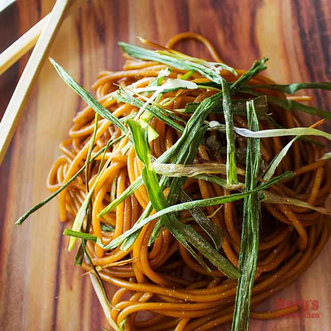 Oil Free Green Onion Noodles