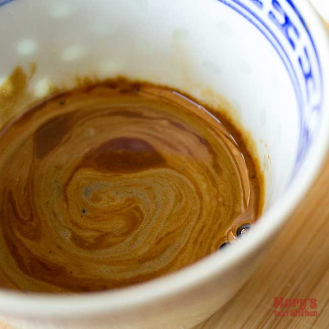 espresso with swirling creama
