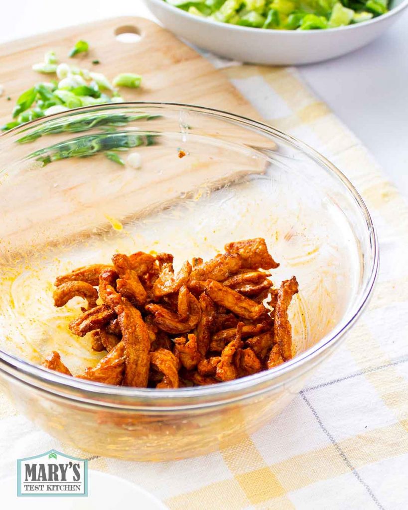 Vegan Buffalo Chicken Soy Curls