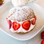 vegan strawberry cream bun