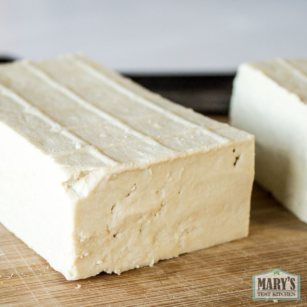 blocks of homemade soy-free tofu