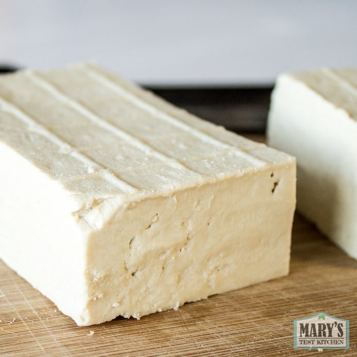 blocks of homemade soy-free tofu