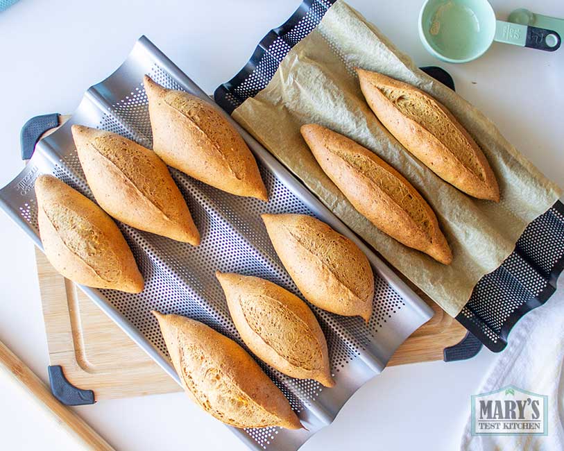 whole batch of vegan keto sandwich rolls