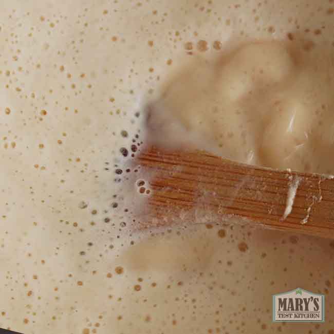 cooking yellow split pea milk for tofu