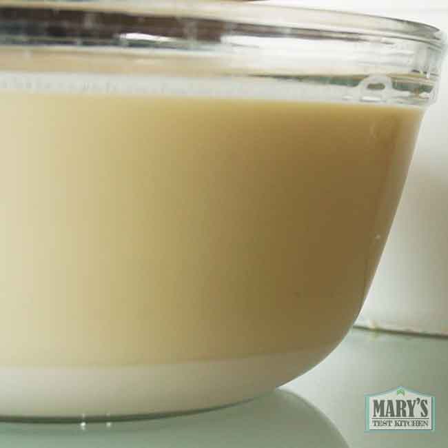 starch layer at bottom of yellow split pea milk