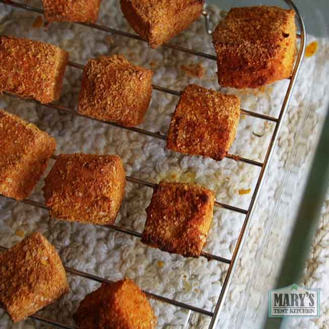 air fried split pea tofu