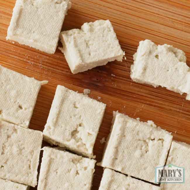 cubes of hemp heart tofu