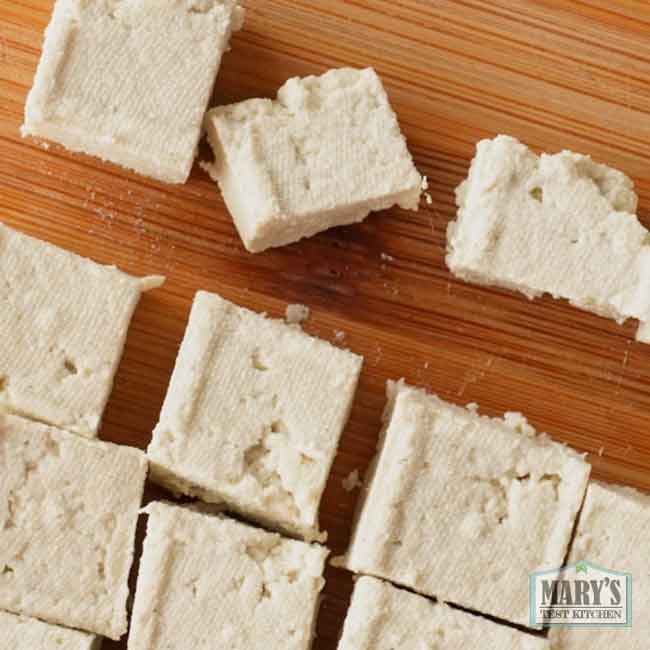 cubes of hemp heart tofu