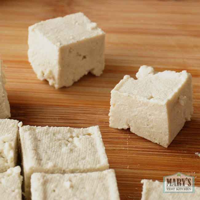 cubes of hemp heart tofu