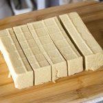 block of pigeon pea tofu