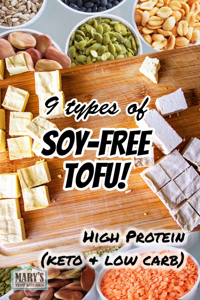 pinterest image for 9 types of soy-free tofu