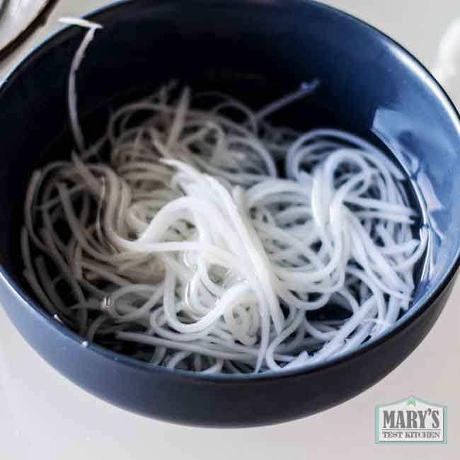 thin chickpea starch noodles in water