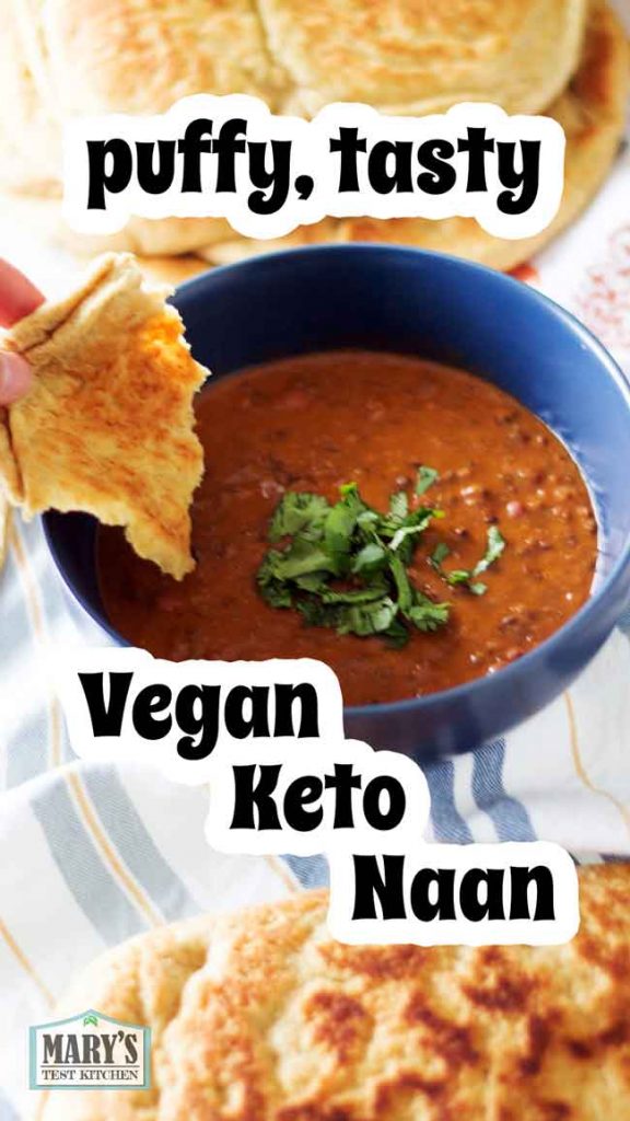 Vegan Keto Naan with Dal, pinterest image