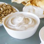 thick strained homemade vegan peanut yogurt