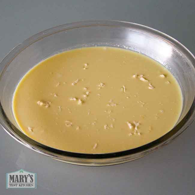 vegan egg dip for making easy keto crescent rolls